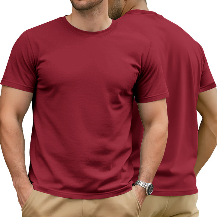 Men's Nan Basic Short Sleeve T-Shirt made of high-quality cotton blend with round neck, flat seams, and regular fit Mune Fashion