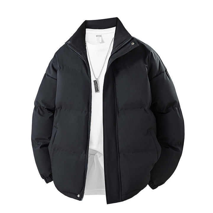 Herren gesteppte Winterjacke mit hohem Stehkragen, Daunenoptik und Relaxed‑Fit Mune Fashion