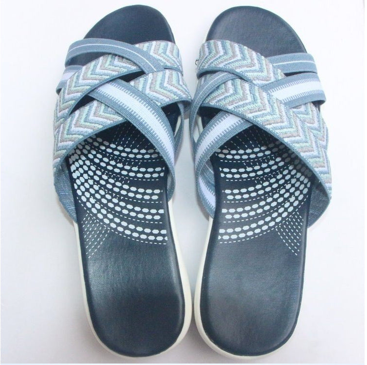 Women's Braided Comfort Slippers with Ergonomic Footbed Mune Fashion
