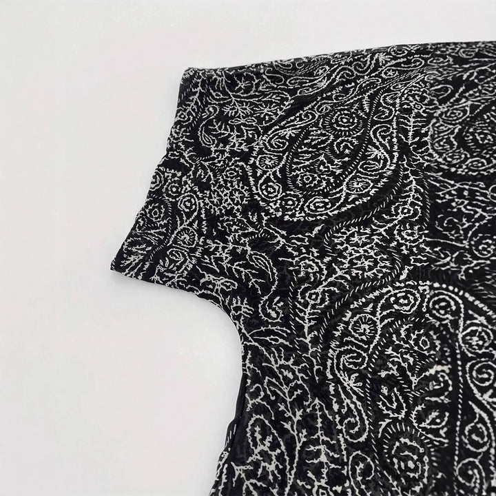 Women's Lightweight Open Kimono Cardigan with Paisley Print Mune Fashion