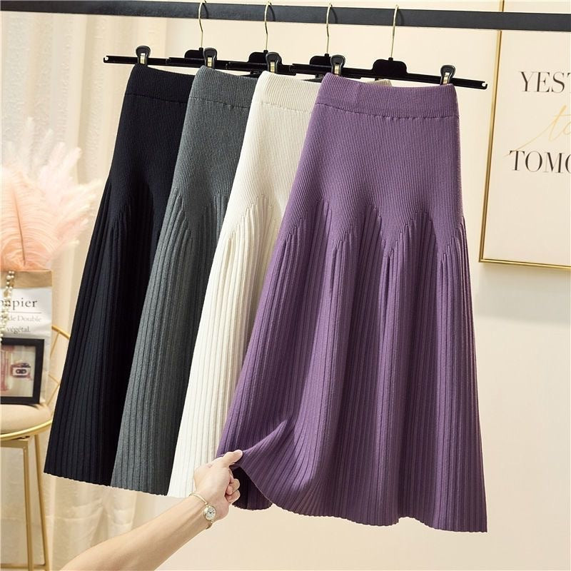 Women's Elegant Pleated Maxi Skirt with Voluminous Hem Mune Fashion