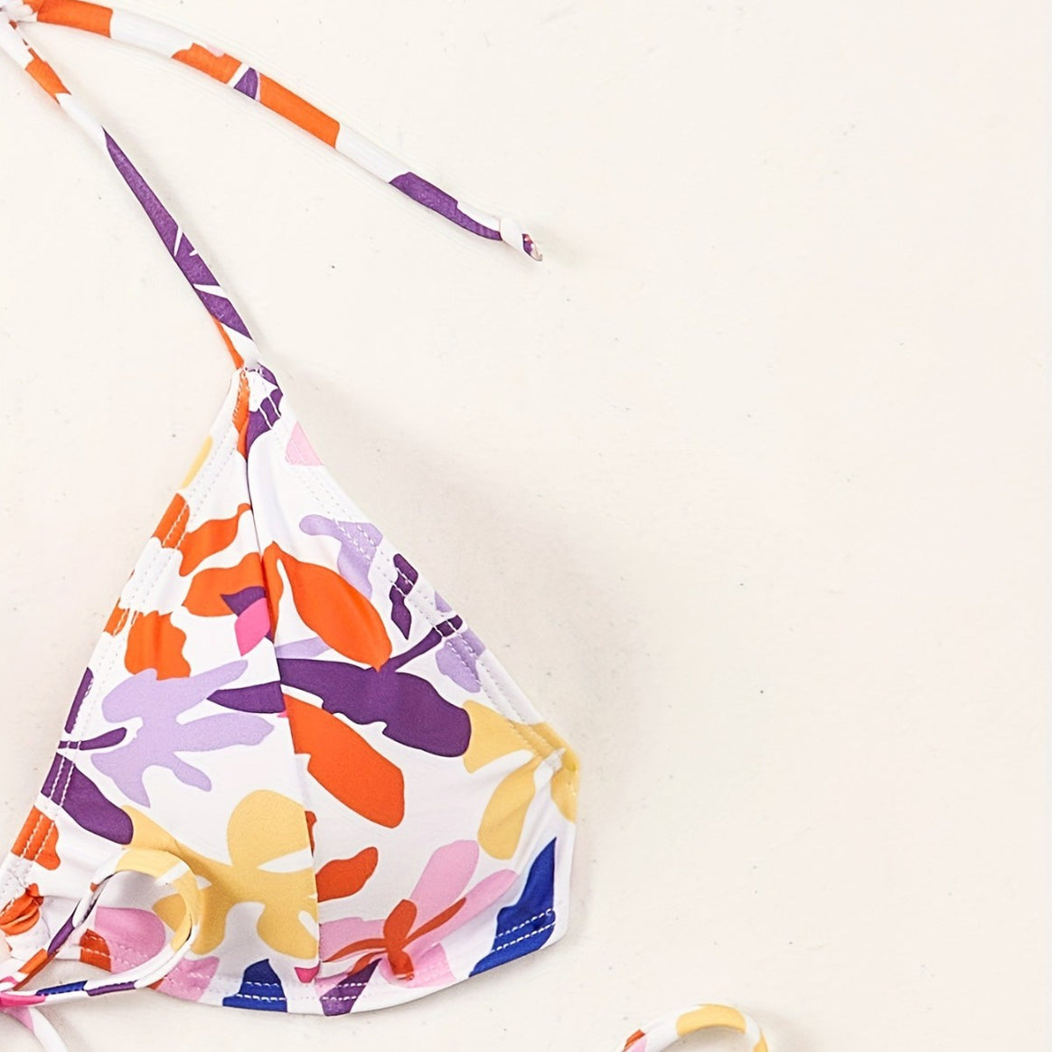 Ladies Triangle Bikini with adjustable straps and cheerful floral pattern Mune Fashion