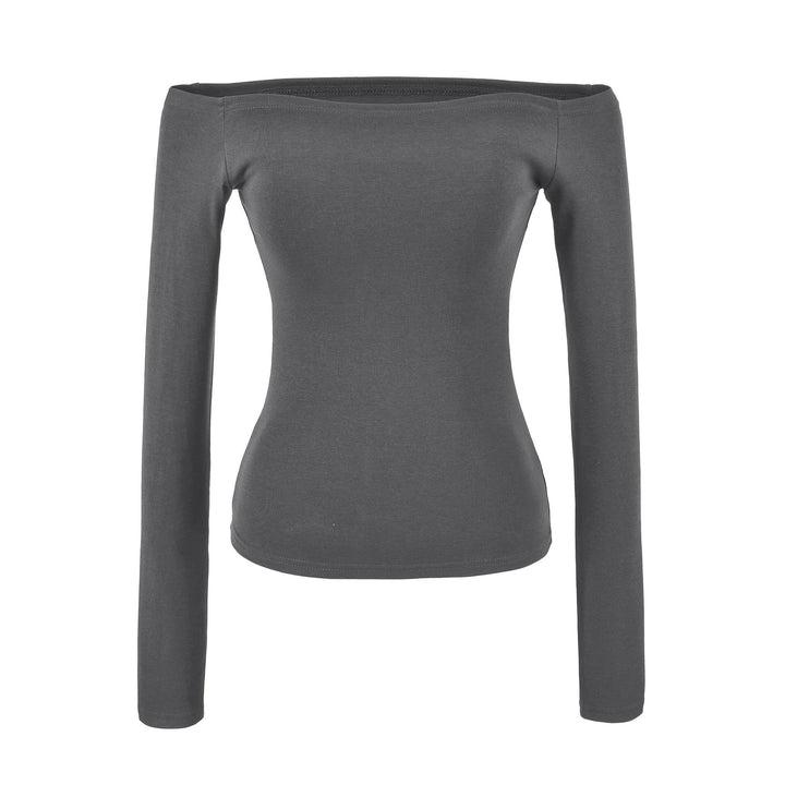 Women Fitted Off-Shoulder Long Sleeve made of Stretch Jersey Mune Fashion