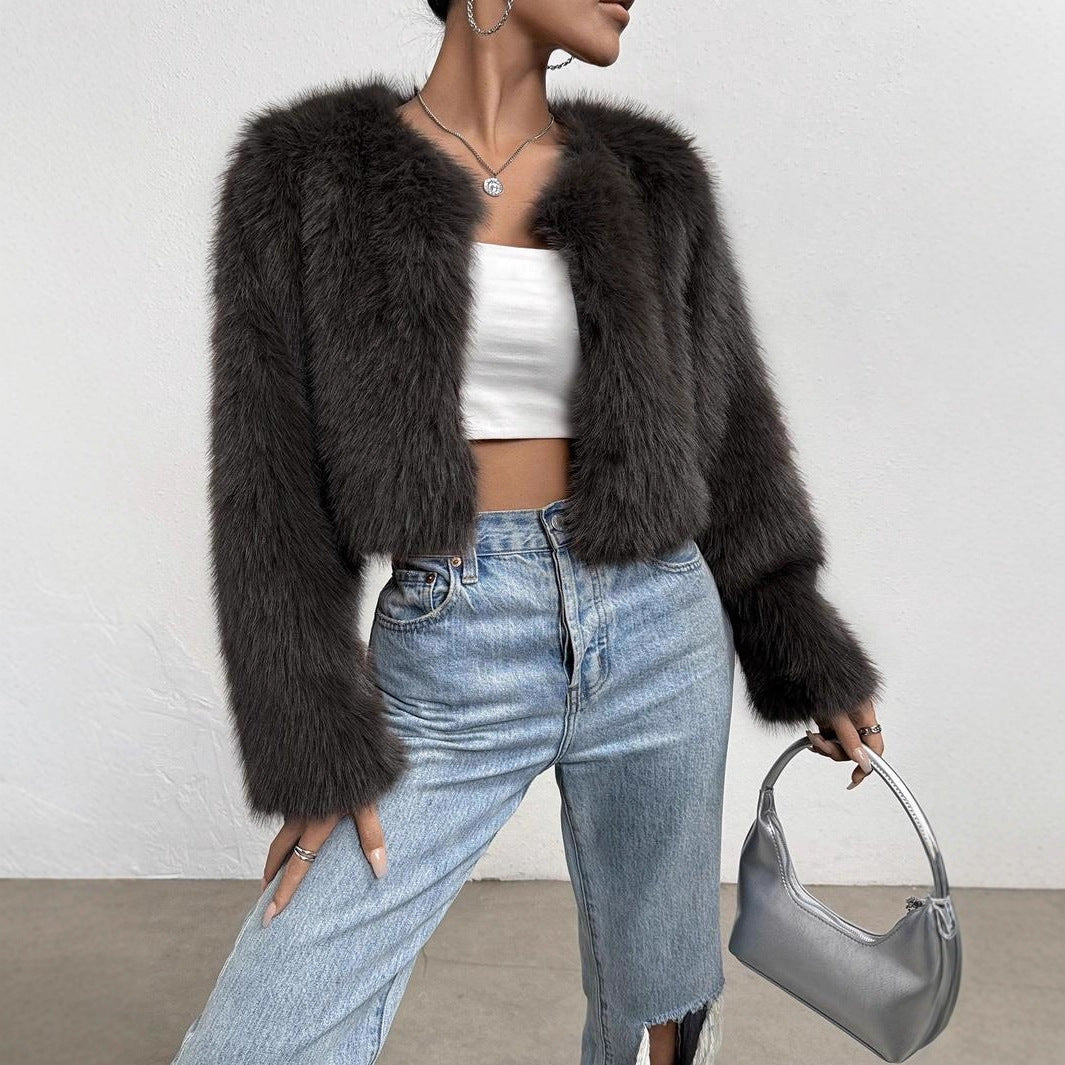 Women's Fluffy Short Jacket Mune