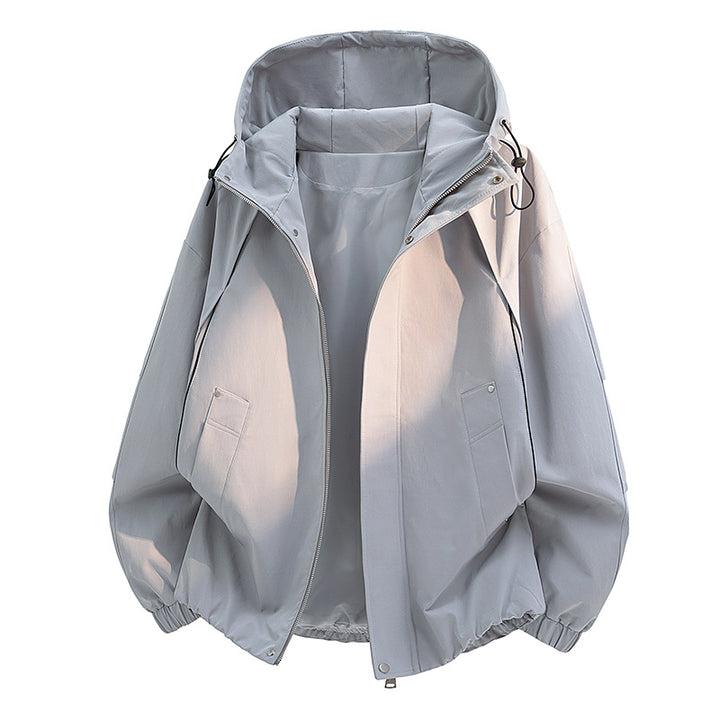Unisex ultra-light softshell hooded jacket with elastic cuffs and concealed zipper Mune Fashion