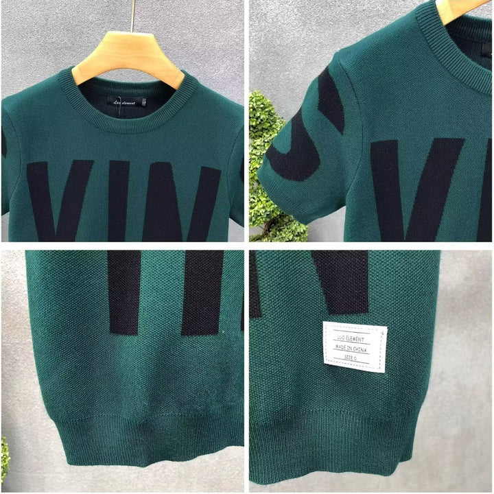 Men's knit shirt with oversized lettering Mune Fashion