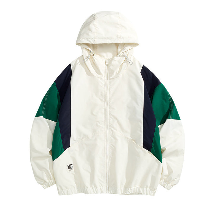 Women’s sports jacket with hood and color block design Mune Fashion
