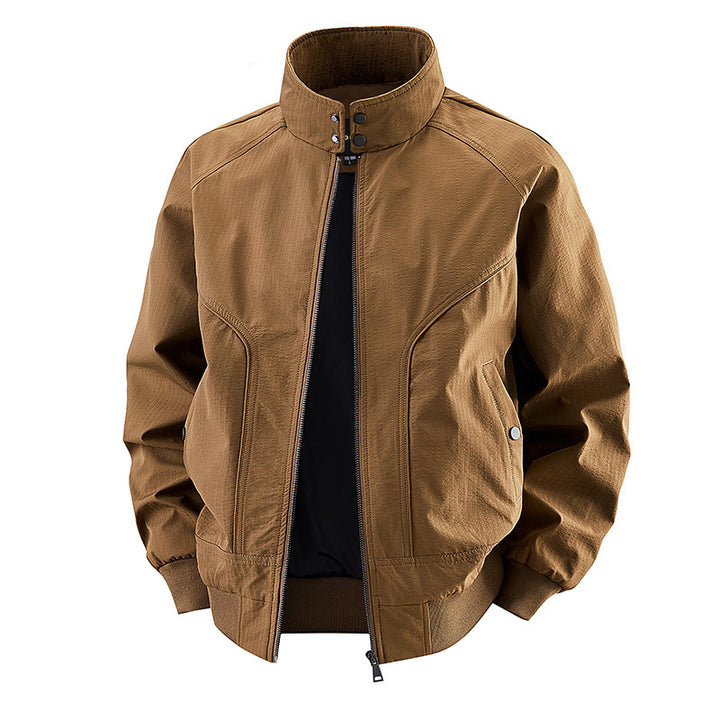 Men's  stretch canvas stand-collar utility bomber jacket Mune Fashion