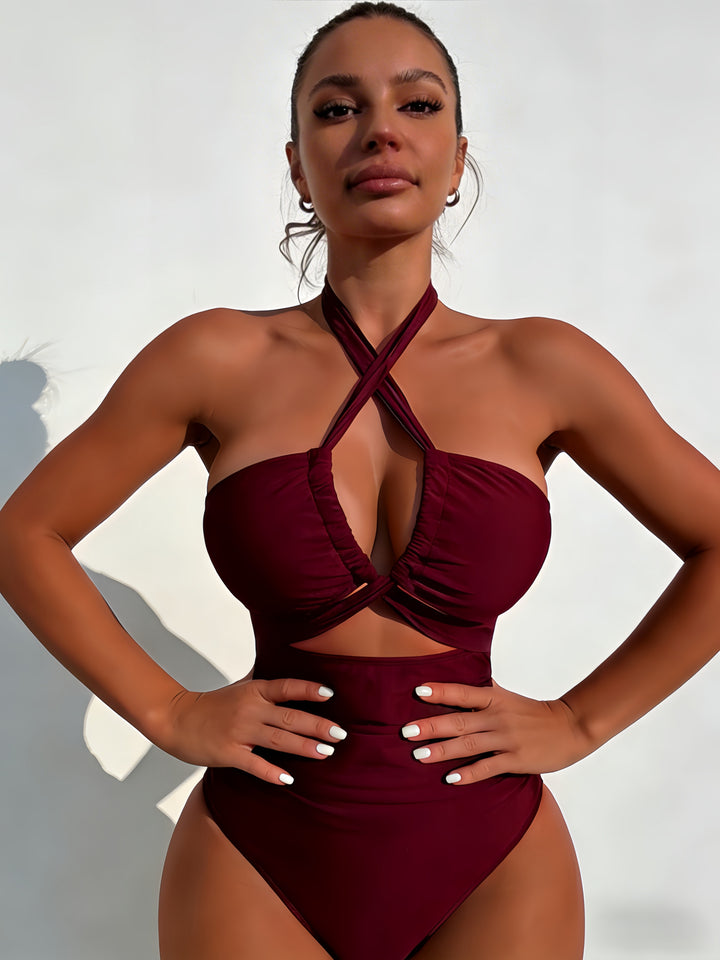 Women's One-Piece Swimsuit with Elegant Knot Design Mune Fashion