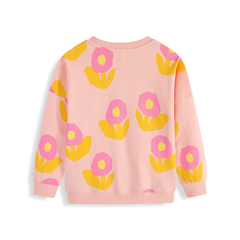 Girls sweatshirt with floral patterns Mune Fashion