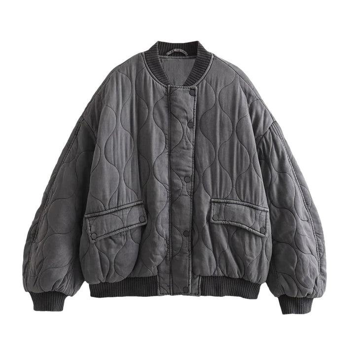 Women's Oversized Padded Jacket with High Collar