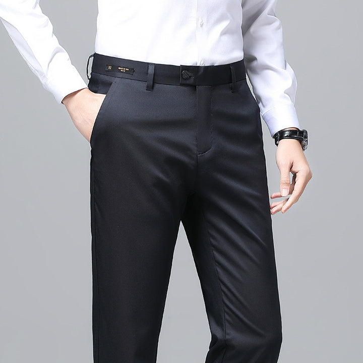 Men's Elegant Business Chino with Stretch Comfort and Slim Hem Mune Fashion