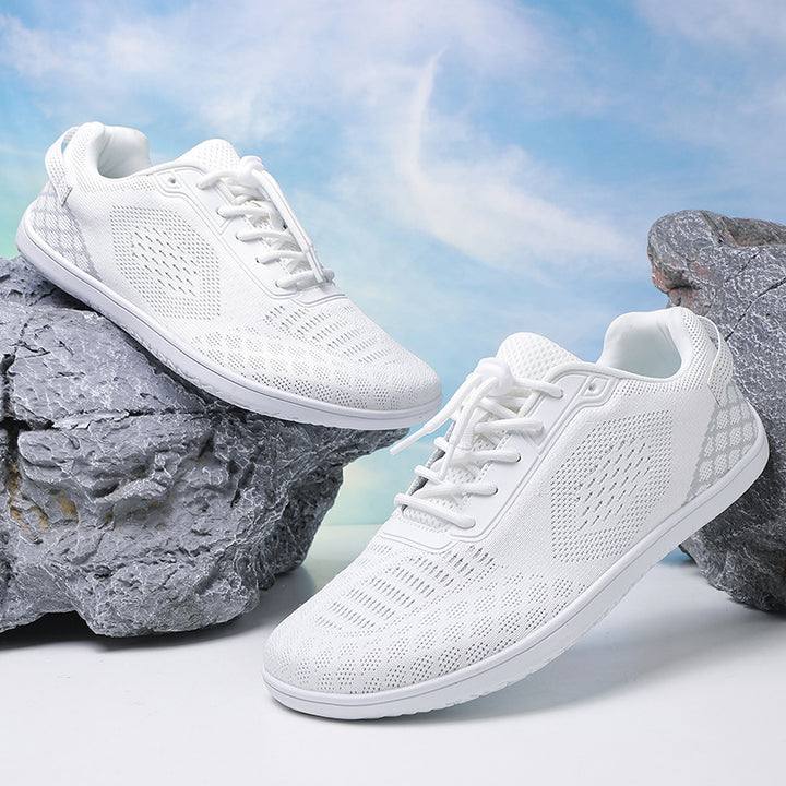 Unisex barefoot-inspired knitted sneaker with elastic fit, quick pull cord, and grippy full rubber sole Mune Fashion