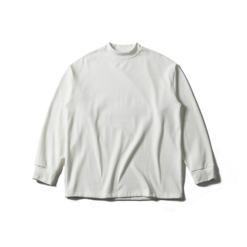 Unisex Oversize-Longsleeve Shirt with Mockneck made of Cotton Blend Mune Fashion