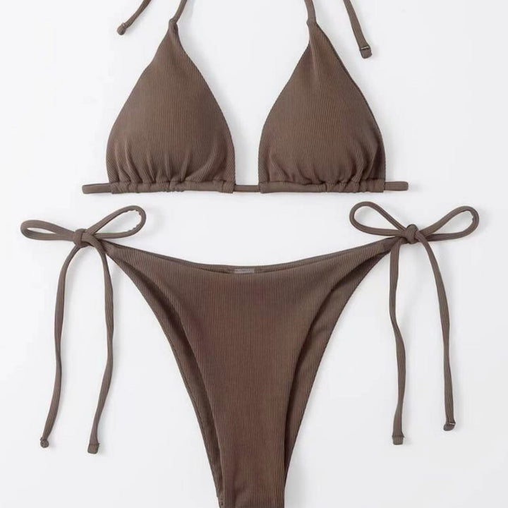 Women's triangle bikini with elastic adjustment bands Mune Fashion