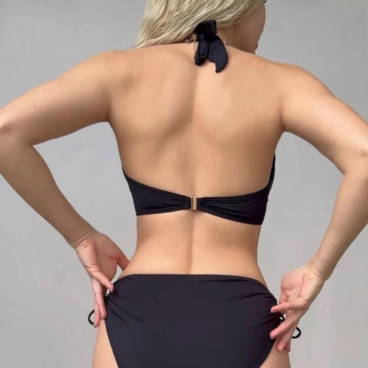 Women's triangle bikini with stylish cut and decorative closure Mune Fashion