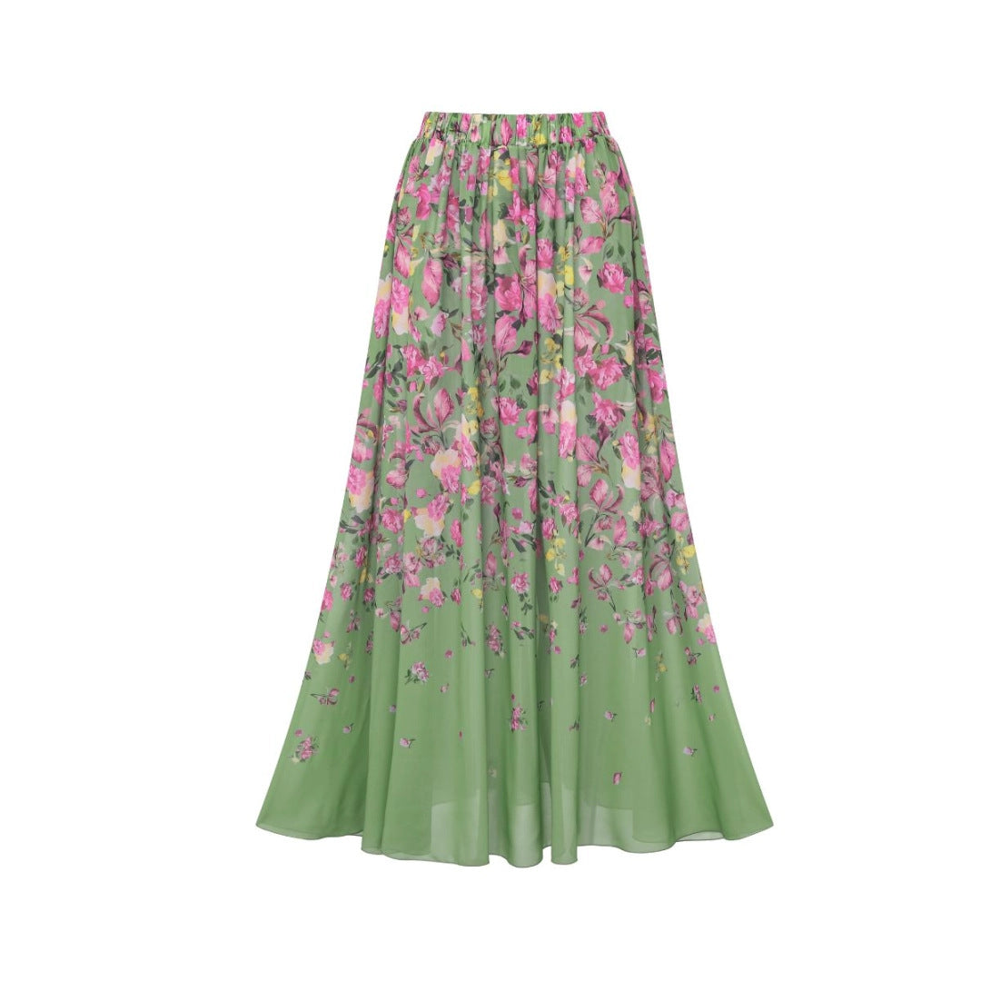 Women’s bikini set with floral cut and elegant maxi skirt Mune Fashion