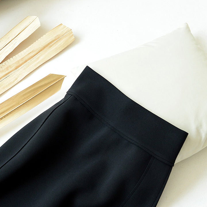 Women's Elegant Midi Skirt with High Slit Mune Fashion
