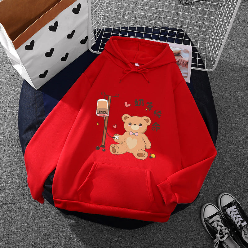Women’s hoodie with minimalist graphic, loose oversized fit and kangaroo pocket Mune Fashion
