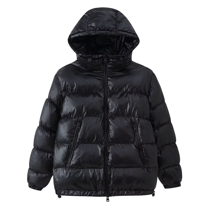 Women Quilted Oversized Thermal Jacket with Hood and Water-Repellent Surface Mune Fashion