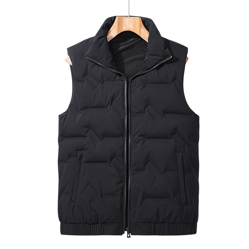 Men's Ultralight Puffer Vest with Stand-up Collar and Elastic Hem Mune Fashion