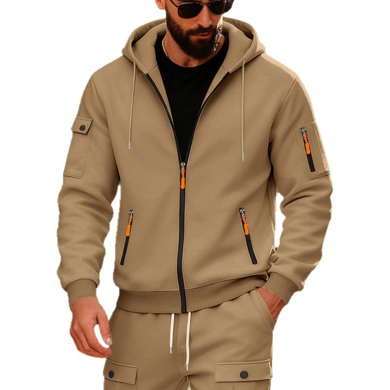 Men's hooded jacket with water-repellent zippers and multifunctional pockets Mune Fashion