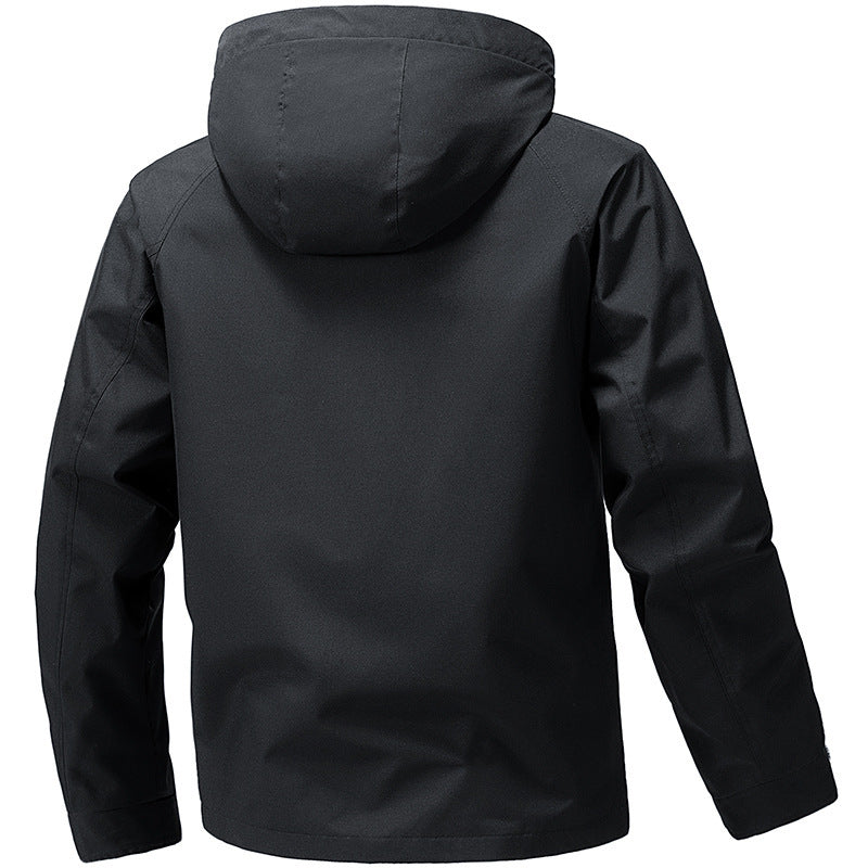 Men's technical hooded softshell jacket with adjustable hood and utility pockets Mune Fashion