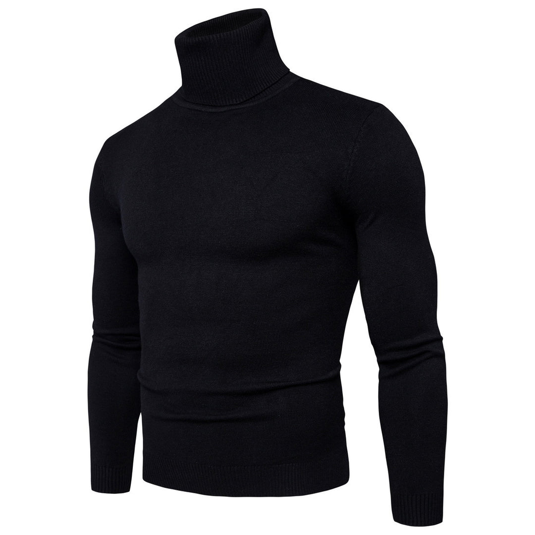Men's narrow fitting turtleneck sweater made of fine knit Mune Fashion