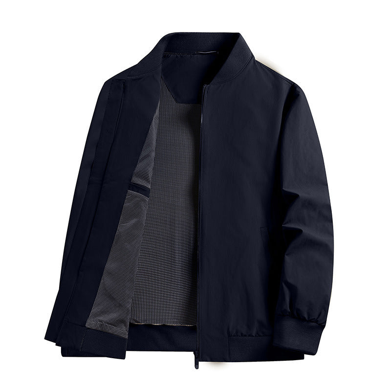 Men's Light Transitional Jacket with Stand-Up Collar Mune Fashion