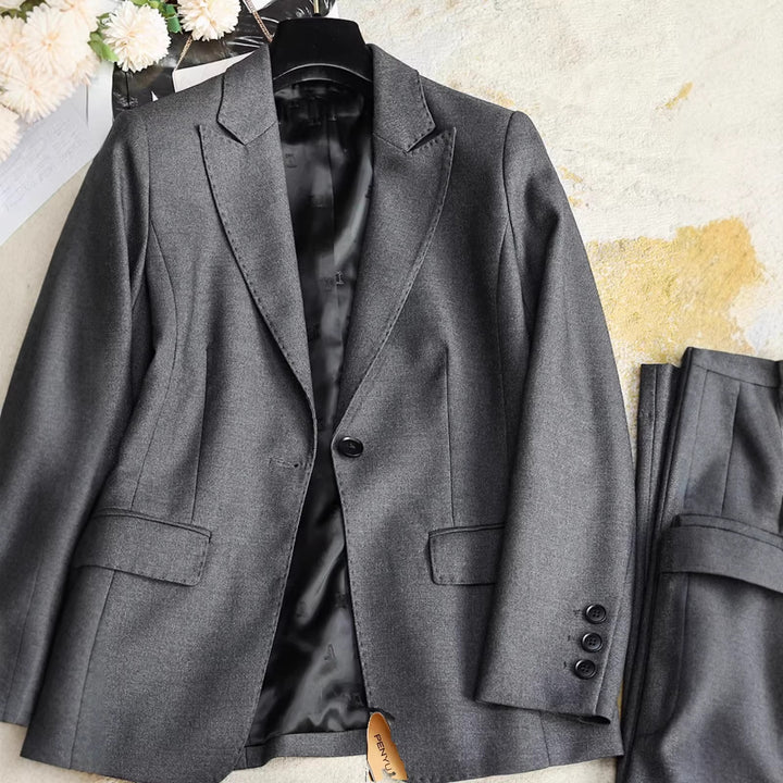 Women Elegant Blazer and Pants Set Mune Fashion