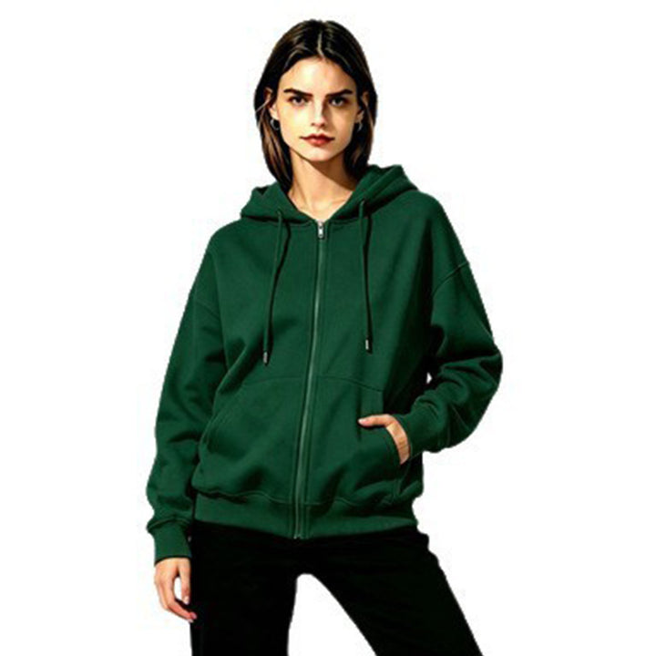 Ladies Soft Hooded Sweatshirt with Full Zip Mune Fashion
