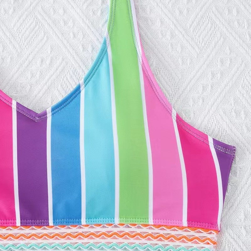 Women's bikini set with wide color block design and high waistband Mune Fashion