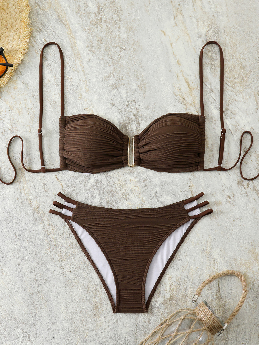 Women's Balcony Bikini with refined ruffle design and elegant straps Mune Fashion