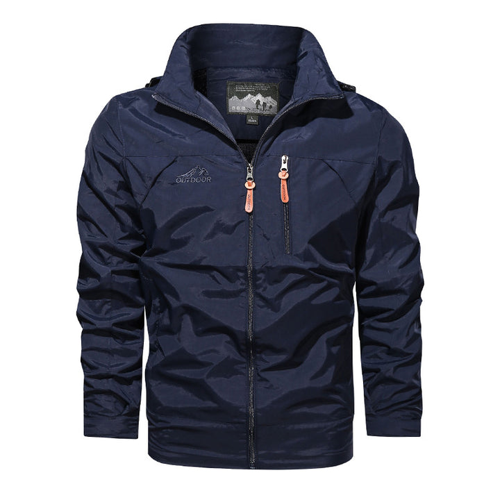 Men's nano lightweight water-repellent softshell outdoor jacket with hood breast pocket Mune Fashion