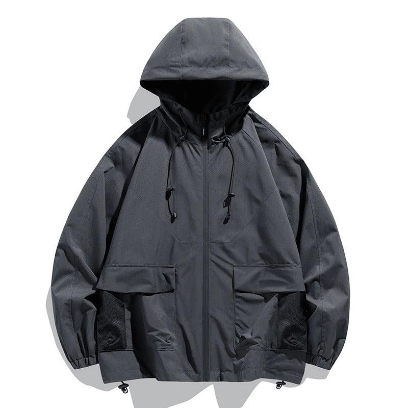 Men's Oversize Utility Softshell Jacket with Hood, Patches & Adjustable Hem Mune Fashion