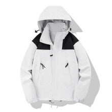 Men's water-repellent softshell jacket with hood, adjustable hem, and multifunction pockets Mune Fashion