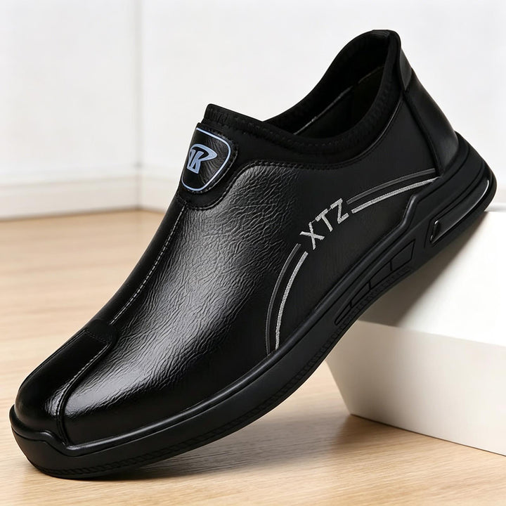 Men's Comfortable Slip-On Leather Sneaker Mune Fashion