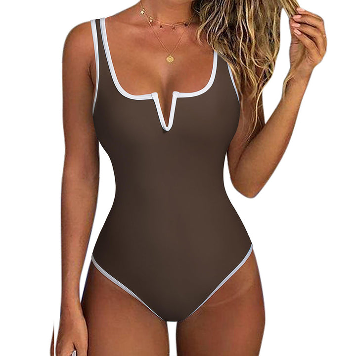 Ladies Stylish Swimsuit with V-Neck Mune Fashion