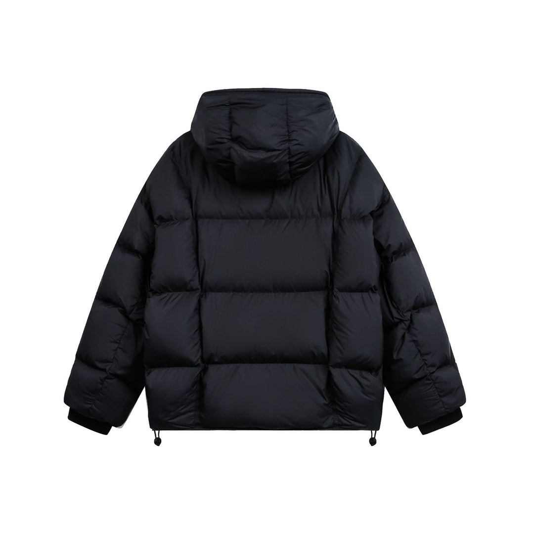 Women Short Padded Hooded Jacket with Drawstring and Zipper Mune Fashion