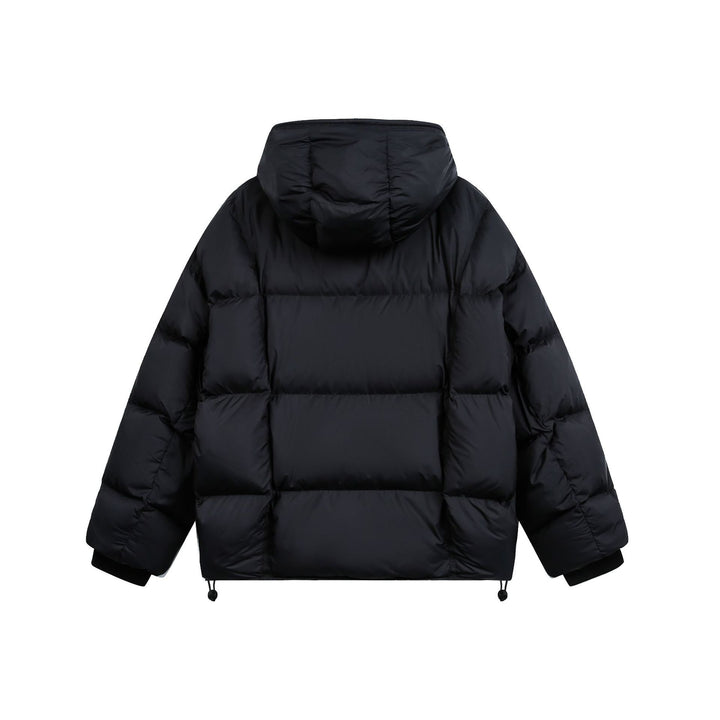 Women Short Padded Hooded Jacket with Drawstring and Zipper Mune Fashion