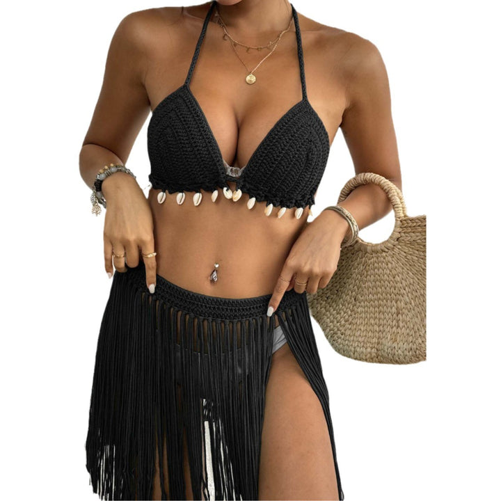 Women's Crochet Bikini Set with Fringes Mune Fashion