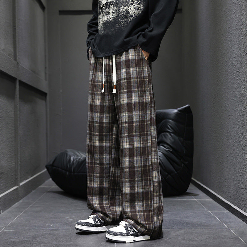 Men's Fashion Loose-Fitting Checkered Pants