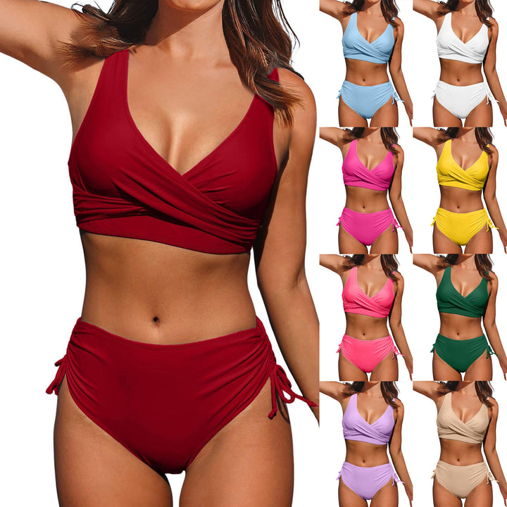 Women High Quality Wrap Bikini Set with Adjustable Bottom Mune Fashion