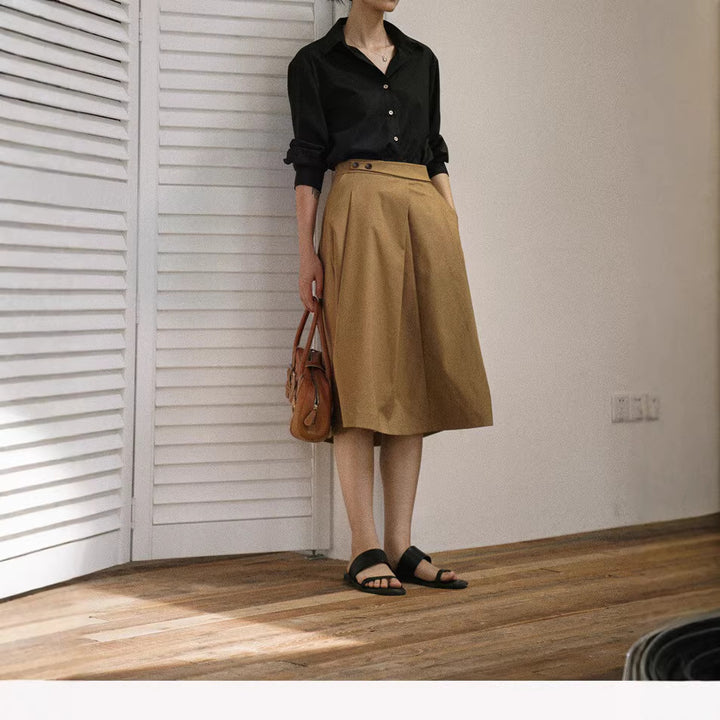 Women's Elegant, Loose Blouse and Stylish Suit Pants Drune