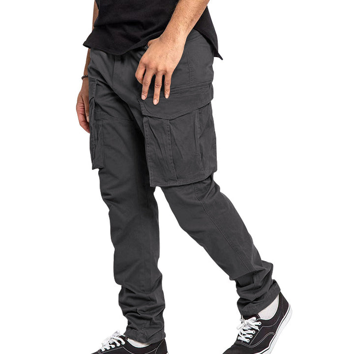 Men's utilitarian cargo pants with extra large flap pockets, tapered leg and reinforced seams Mune Fashion