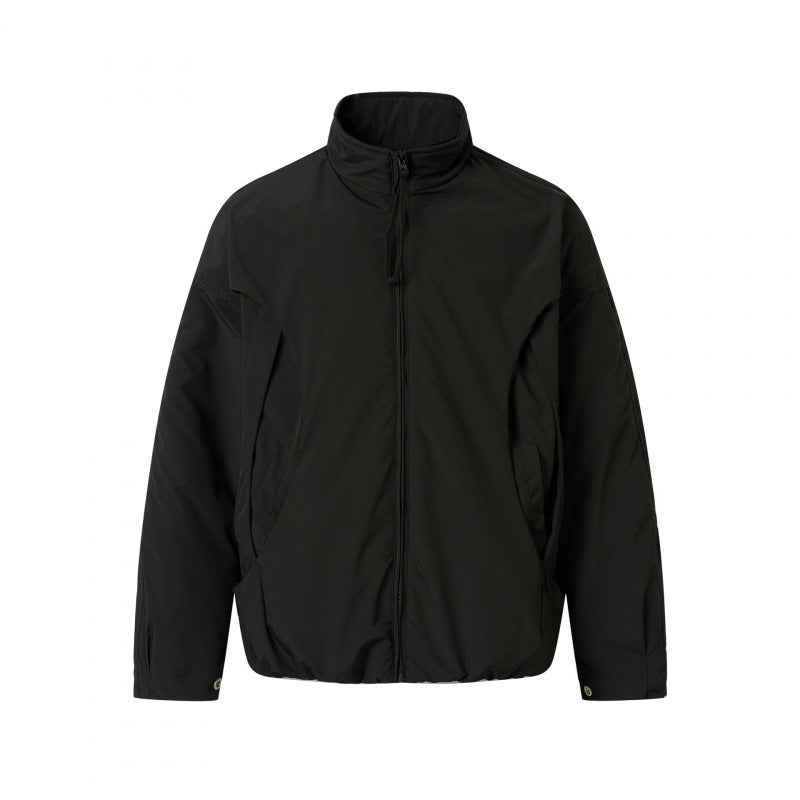 Unisex Lightweight technical blouson with stand-up collar, full-length zipper and drawstring hem Mune Fashion