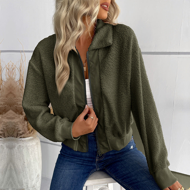 Women Cozy Fleece Jacket Mune Fashion