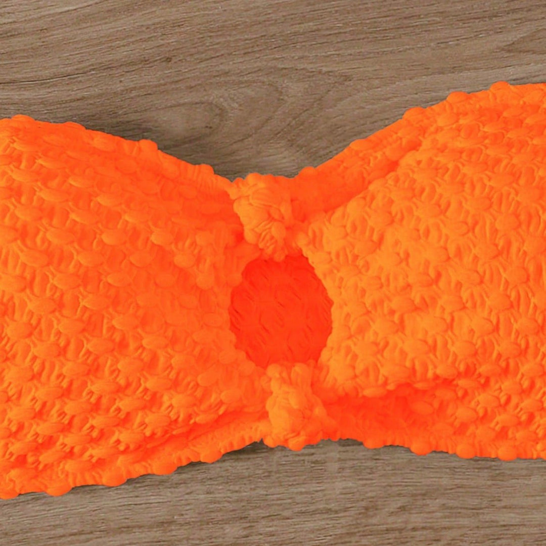 Women's bandeau bikini top with textured surface Mune Fashion