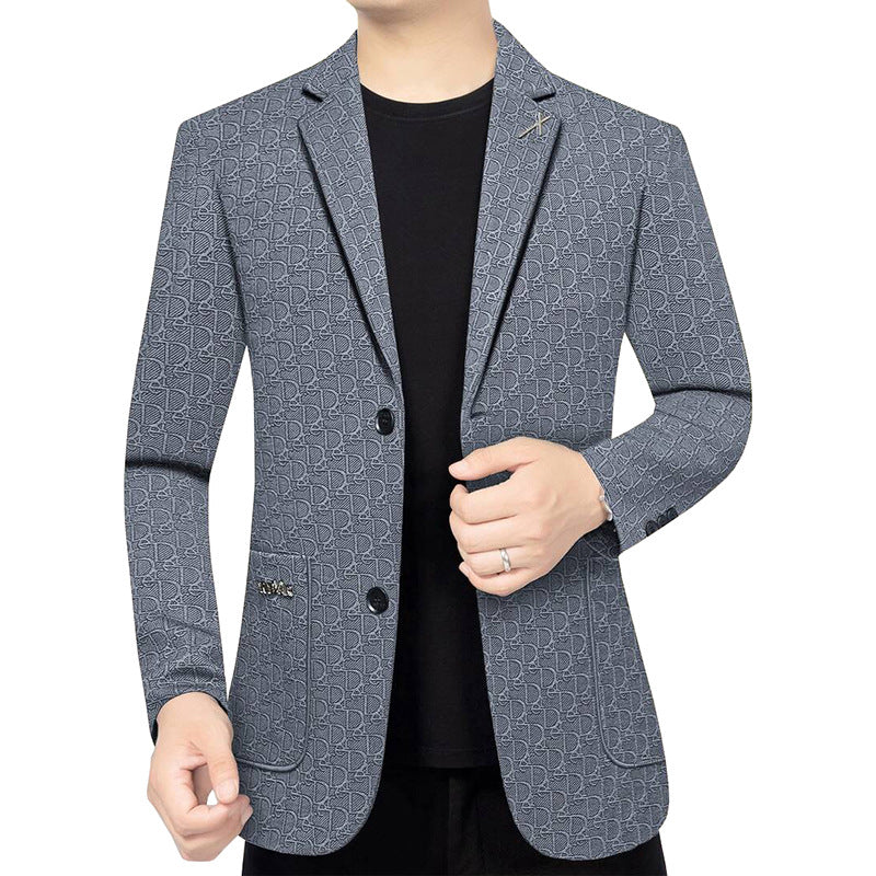 Men's Modern Single-Breasted City Blazer with Patch Pockets and Light Half Lining Mune Fashion
