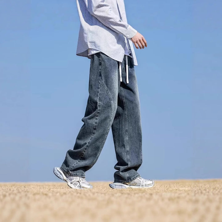 Men's Wide-Cut Denim Pants Mune Fashion 1787982091